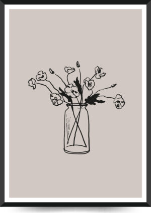 blomst i glas plakat