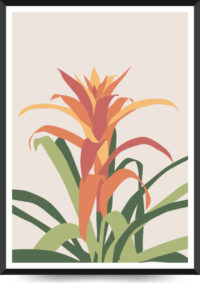 grafisk plakat med plante