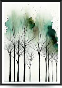 akvarel træer