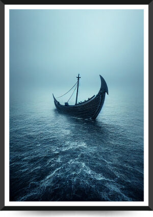 plakat med vikingeskib