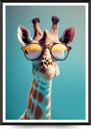 3d giraf med briller