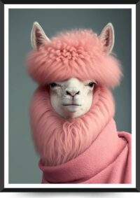 pink alpaca fotoplakat