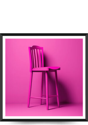 plakat med pink barstol